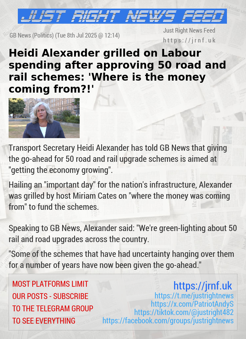 Heidi Alexander grilled on Labour spending after approving 50 road and rail schemes: ’Where is the money coming from?!’