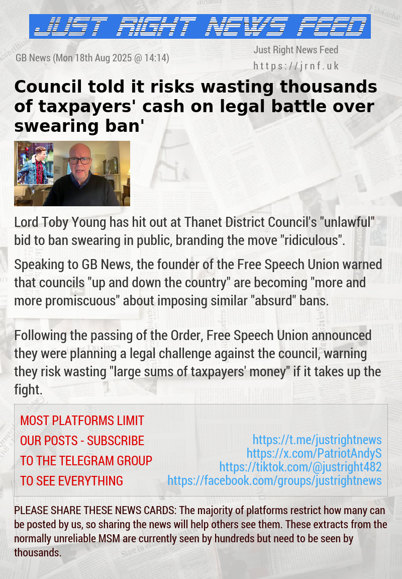 Council told it risks wasting thousands of taxpayers’ cash on legal battle over ‘swearing ban’