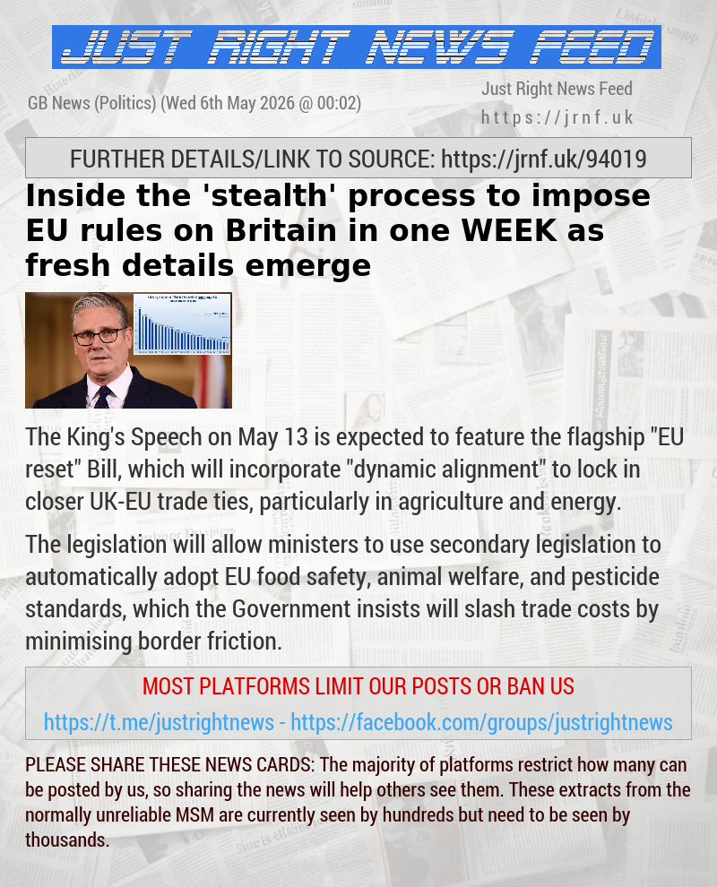 Inside the ’stealth’ process to impose EU rules on Britain in one WEEK as fresh details emerge