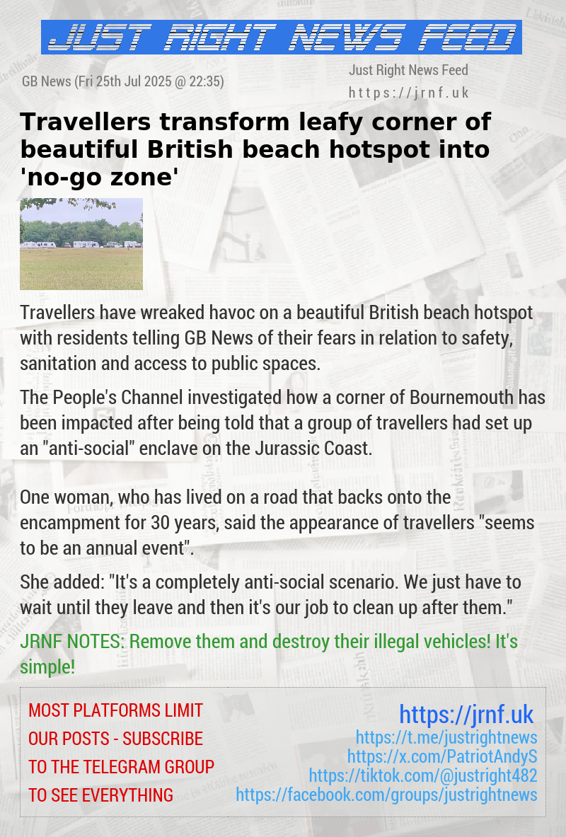 Travellers transform leafy corner of beautiful British beach hotspot into ’no—go zone’