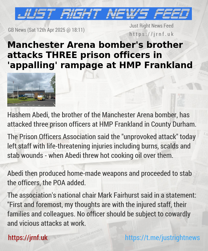 Manchester Arena bomber’s brother attacks THREE prison officers in ’appalling’ rampage at HMP Frankland