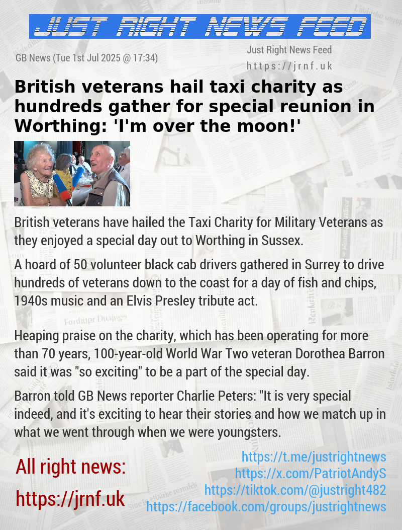 British veterans hail ​taxi charity as hundreds gather for special reunion in Worthing: ’I’m over the moon!’