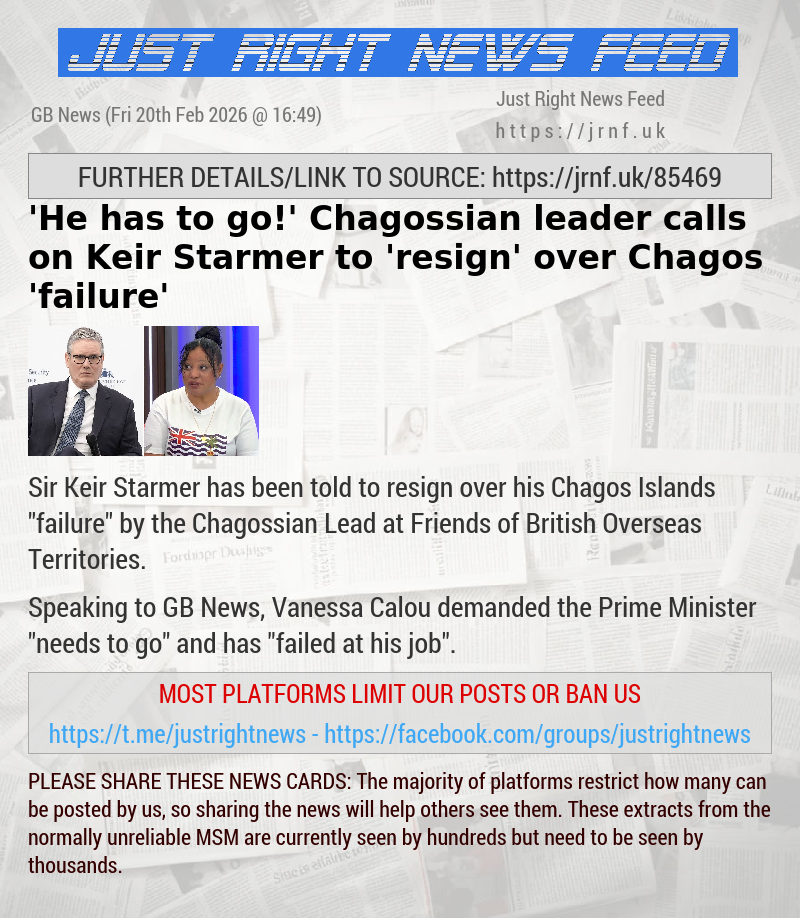 ’He has to go!’ Chagossian leader calls on Keir Starmer to ’resign’ over Chagos ’failure’