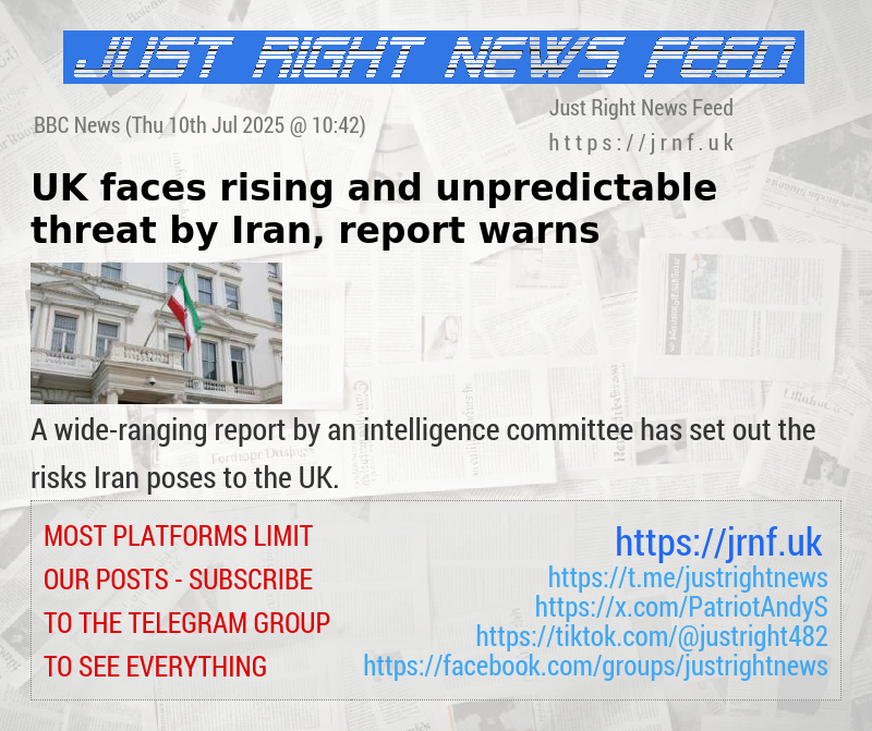 UK faces rising and unpredictable threat by Iran, report warns