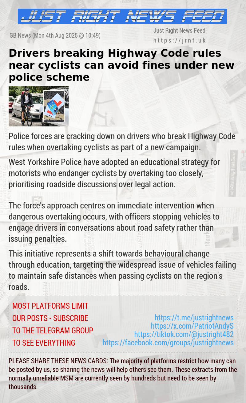 Drivers breaking Highway Code rules near cyclists can avoid fines under new police scheme