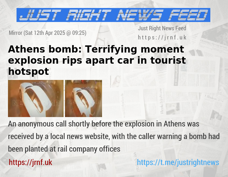 Athens bomb: Terrifying moment explosion rips apart car in tourist hotspot