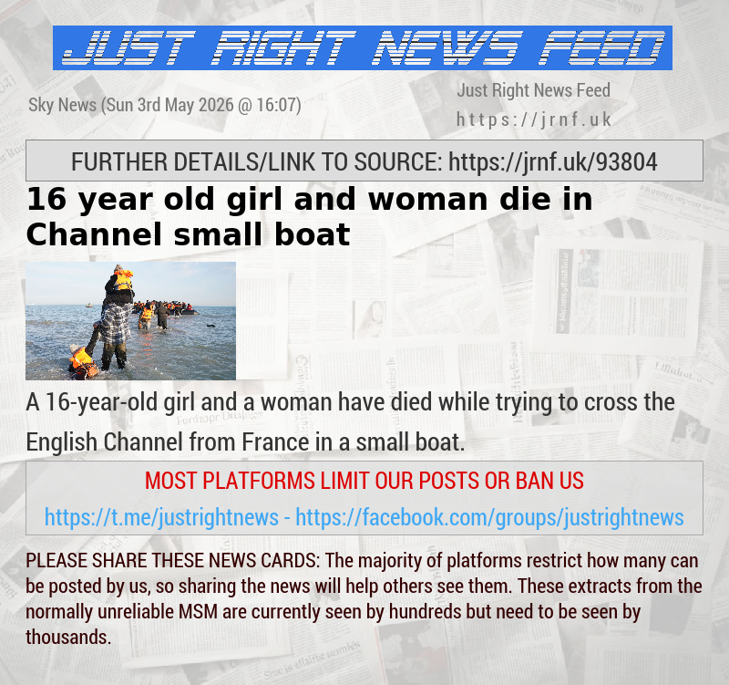 16—year—old girl and woman die in Channel small boat