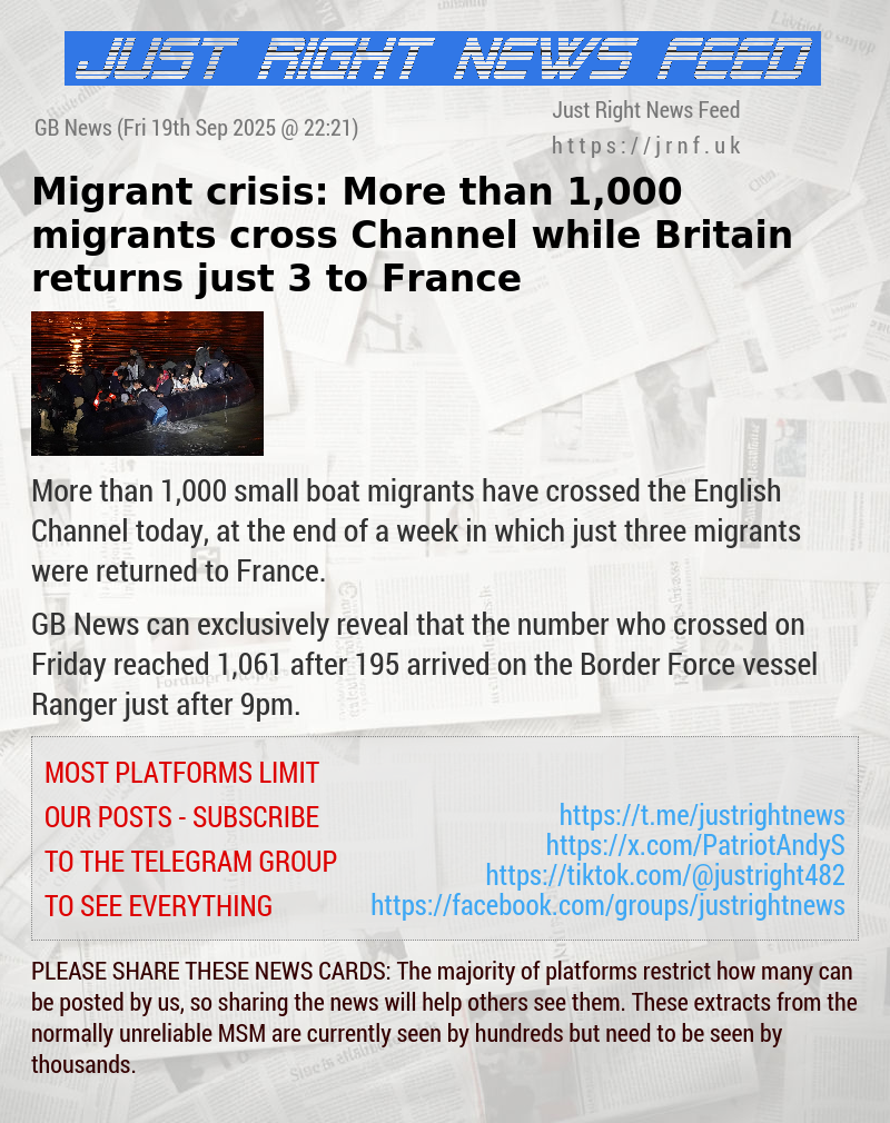 Migrant crisis: More than 1,000 migrants cross Channel while Britain returns just 3 to France