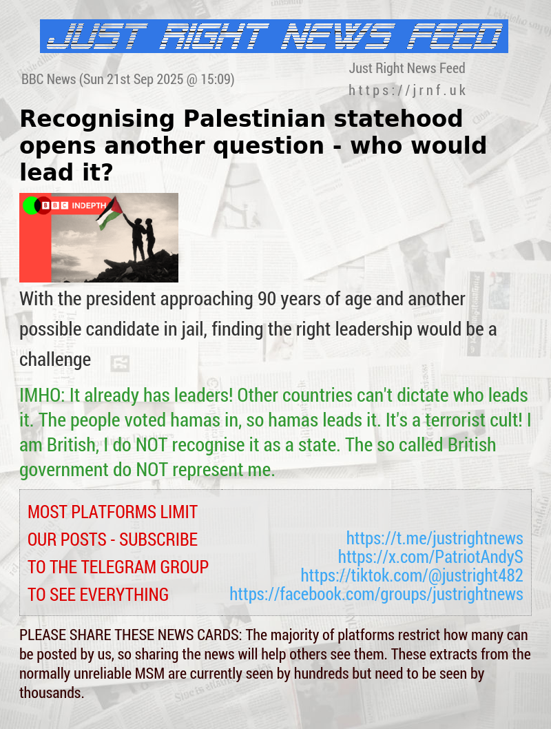 Recognising Palestinian statehood opens another question — who would lead it?