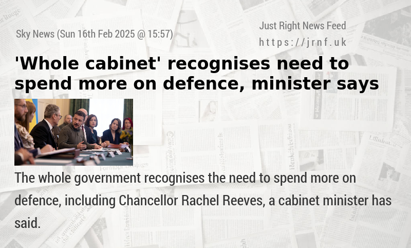 ’Whole cabinet’ recognises need to spend more on defence, minister says