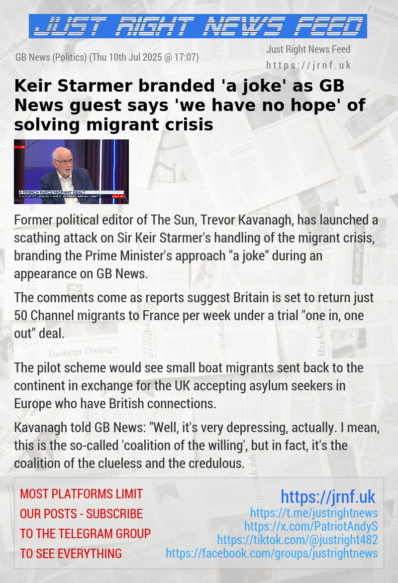 Keir Starmer branded ’a joke’ as GB News guest says ’we have no hope’ of solving migrant crisis