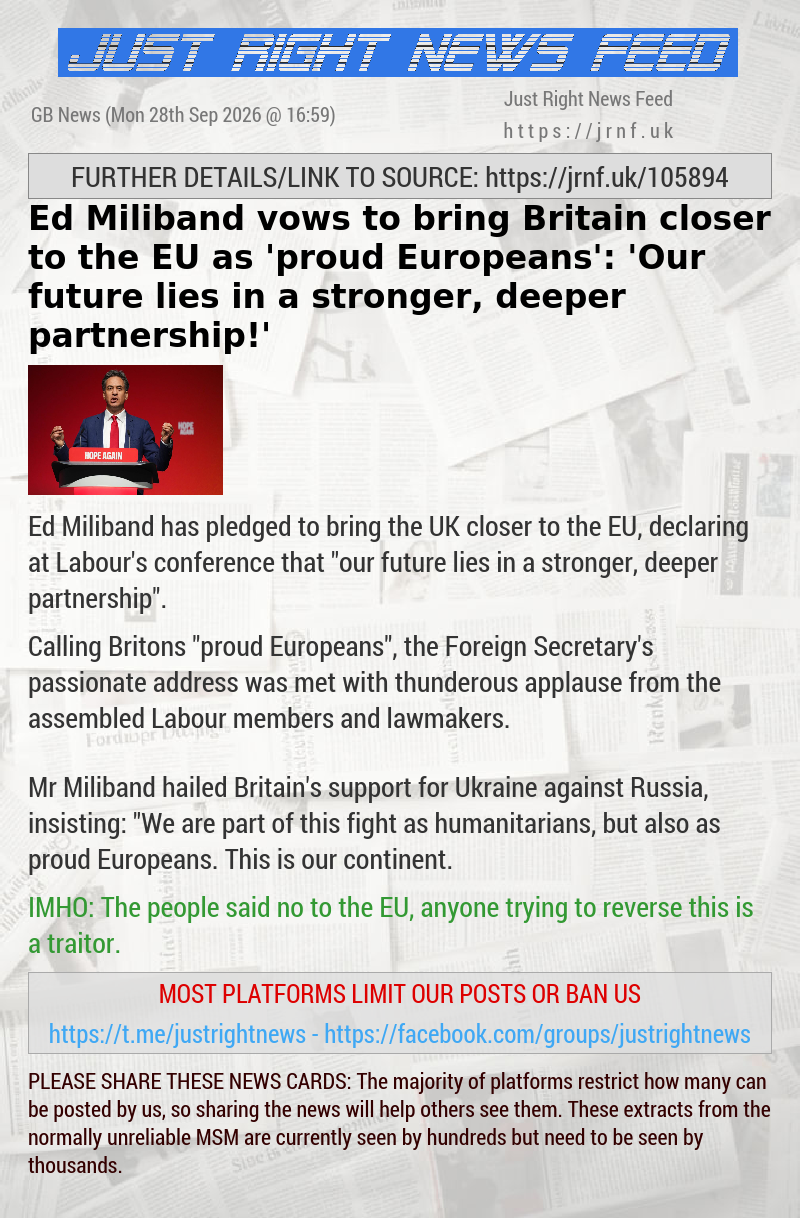 Ed Miliband vows to bring Britain closer to the EU as ’proud Europeans’: ’Our future lies in a stronger, deeper partnership!’