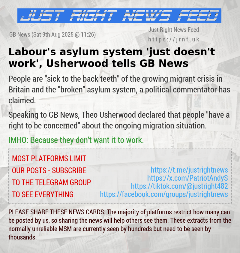 Labour’s asylum system ’just doesn’t work’, Usherwood tells GB News