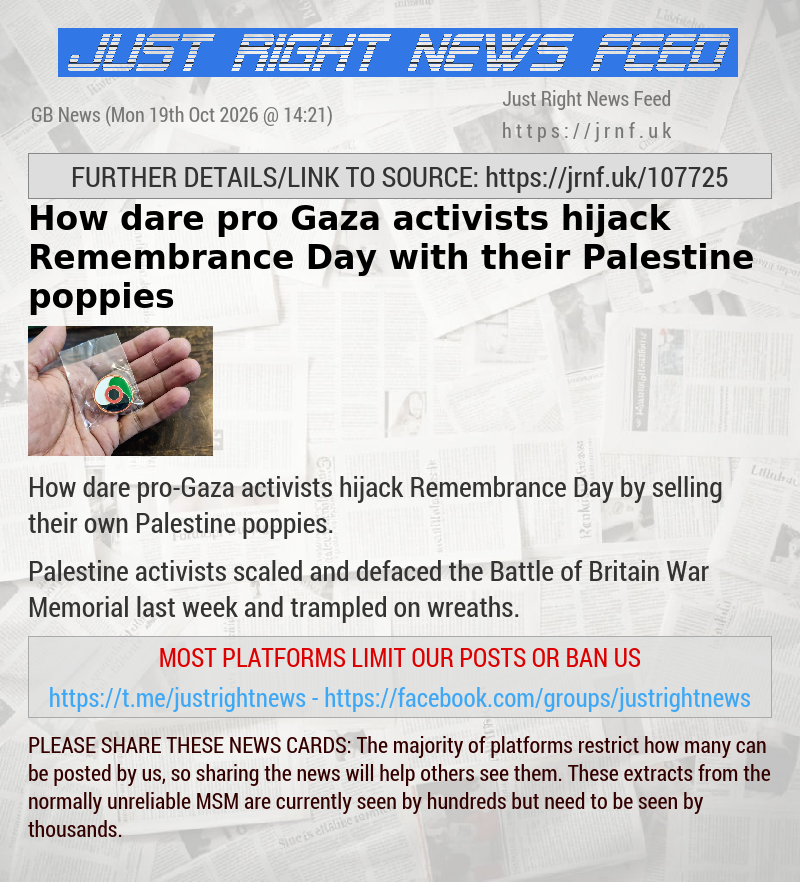 How dare pro—Gaza activists hijack Remembrance Day with their Palestine poppies