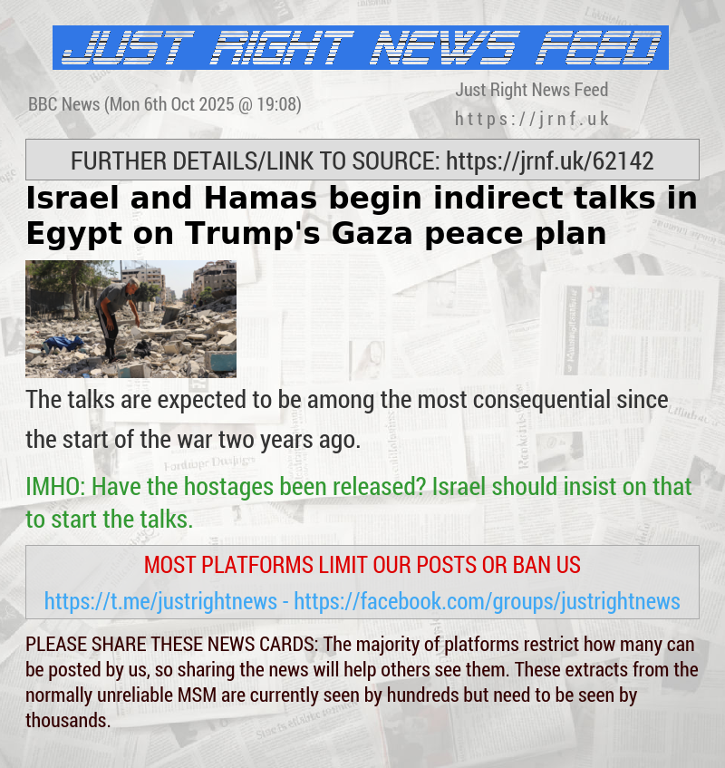 Israel and Hamas begin indirect talks in Egypt on Trump’s Gaza peace plan