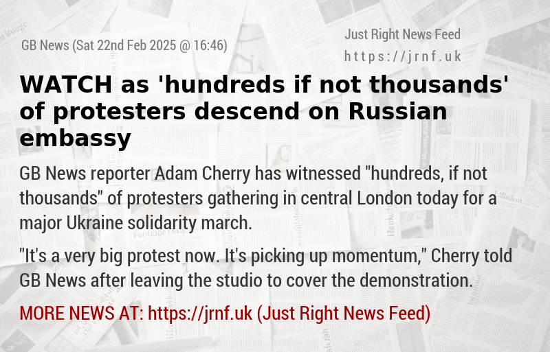 WATCH as ’hundreds if not thousands’ of protesters descend on Russian embassy