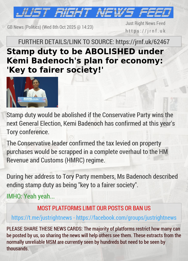 Stamp duty to be ABOLISHED under Kemi Badenoch’s plan for economy: ’Key to fairer society!’