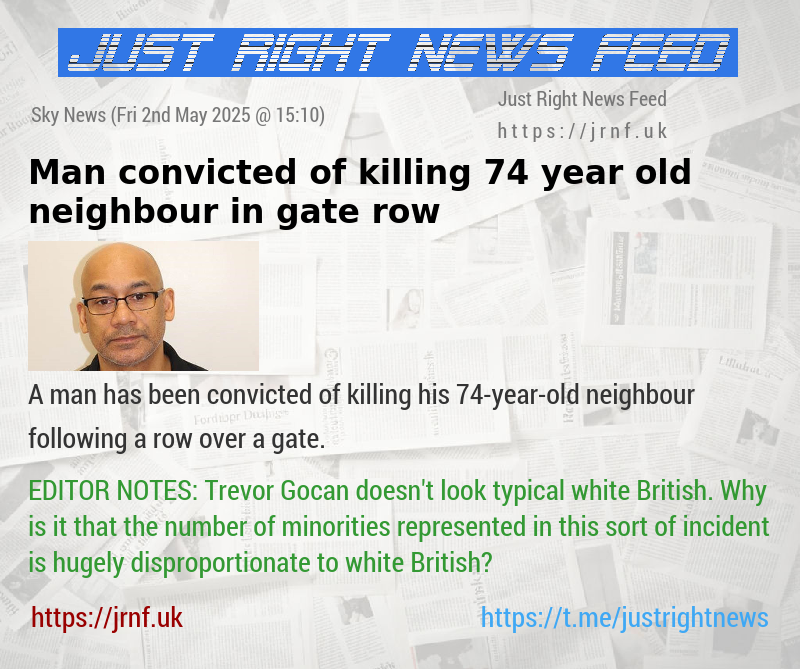 Man convicted of killing 74—year—old neighbour in gate row