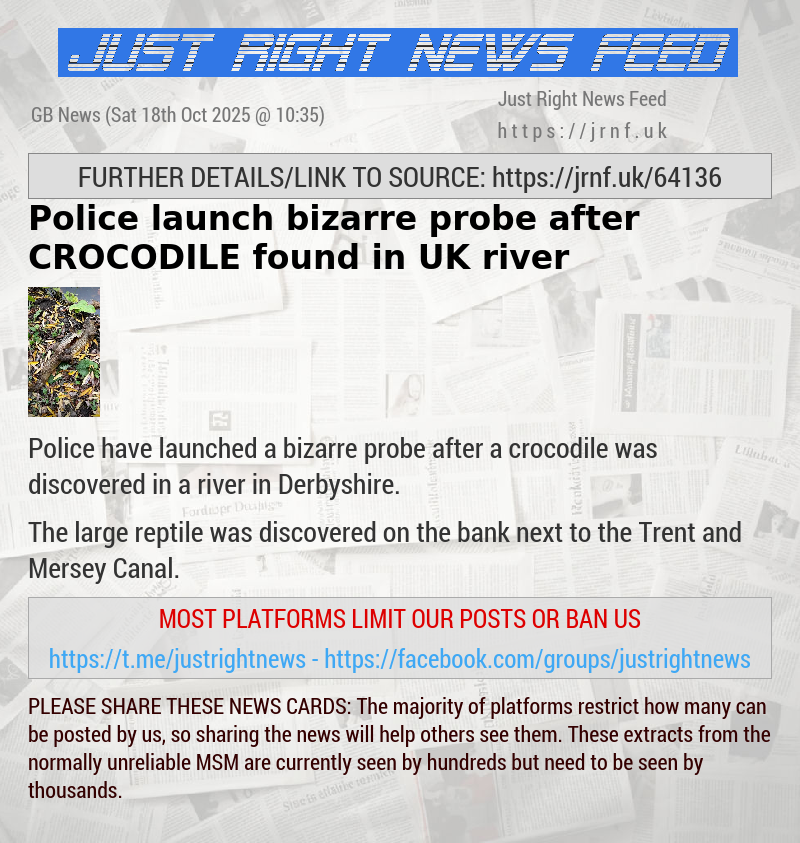 Police launch bizarre probe after CROCODILE found in UK river
