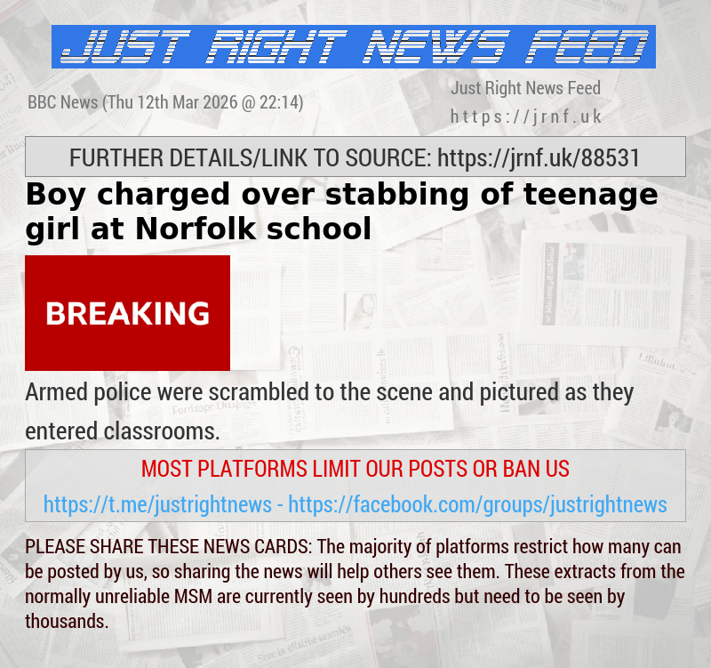 Boy charged over stabbing of teenage girl at Norfolk school