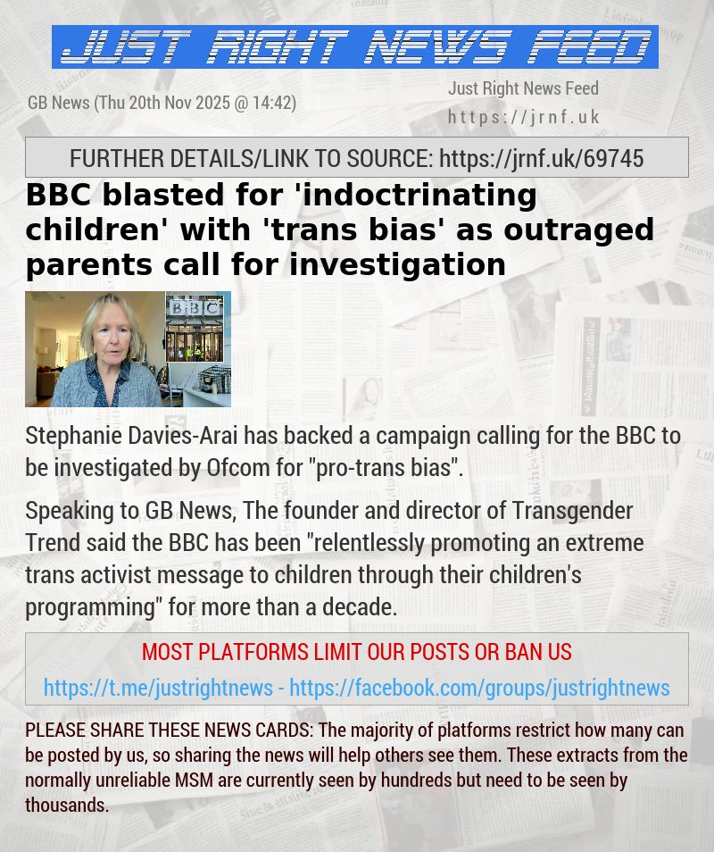 BBC blasted for ’indoctrinating children’ with ’trans bias’ as outraged parents call for investigation