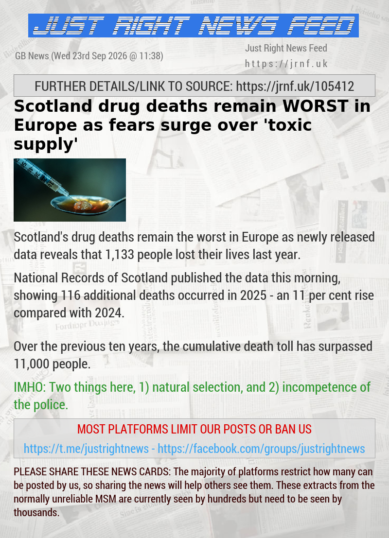 Scotland drug deaths remain WORST in Europe as fears surge over ’toxic supply’