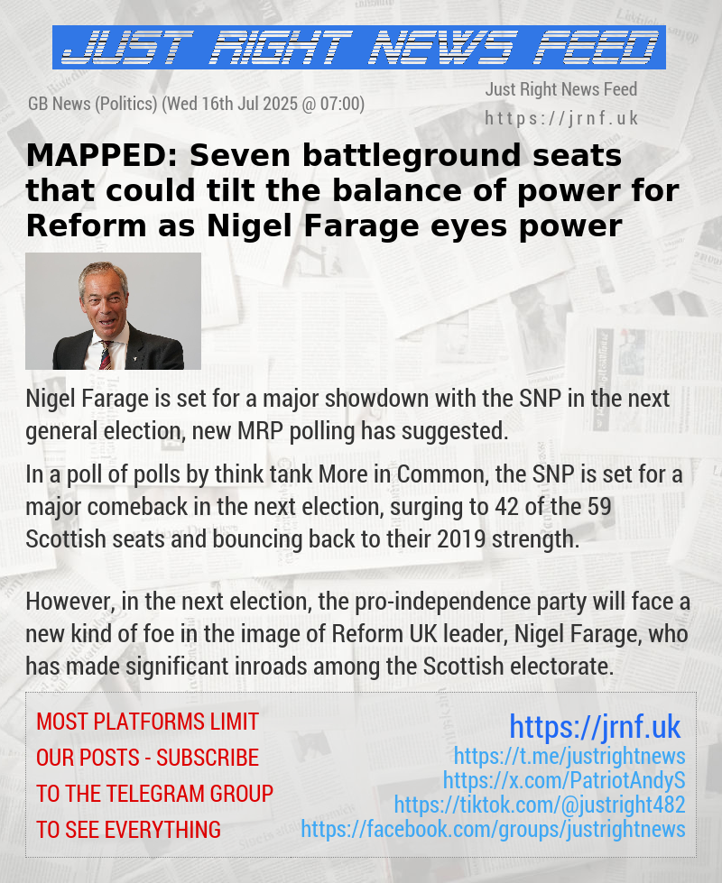 MAPPED: Seven battleground seats that could tilt the balance of power for Reform as Nigel Farage eyes power