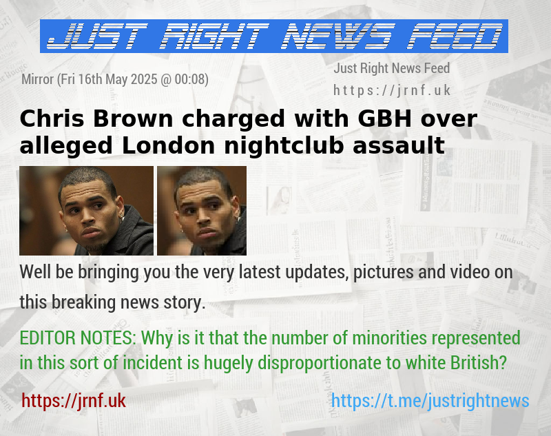 Chris Brown charged with GBH over alleged London nightclub assault