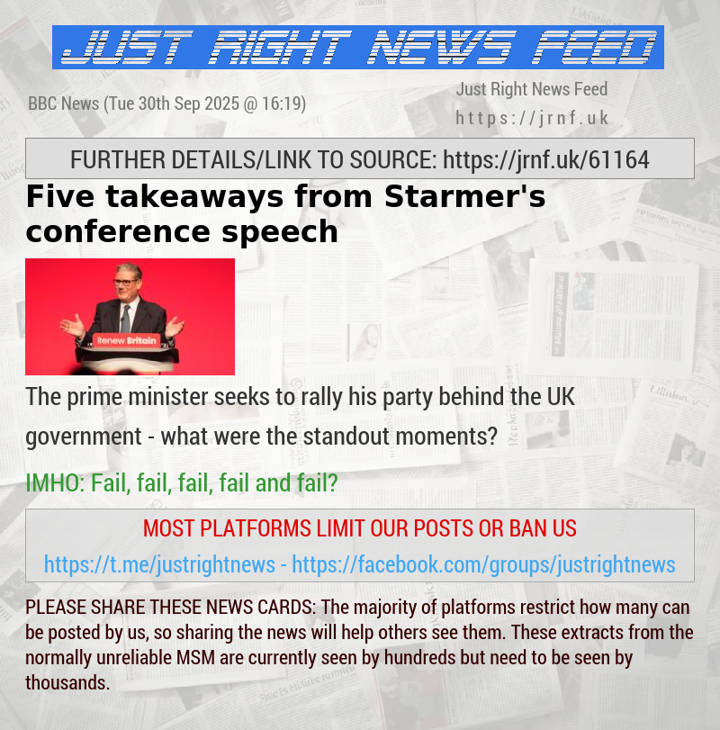 Five takeaways from Starmer’s conference speech