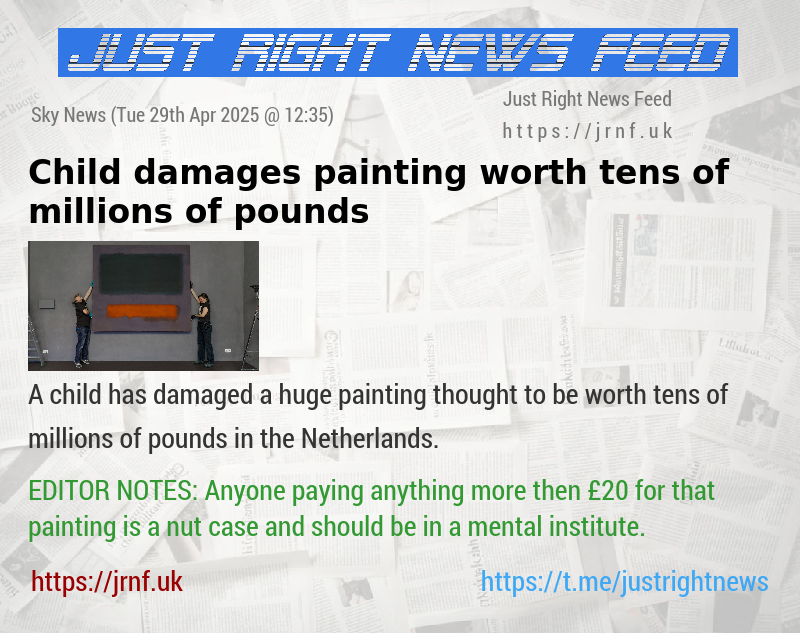 Child damages painting worth tens of millions of pounds