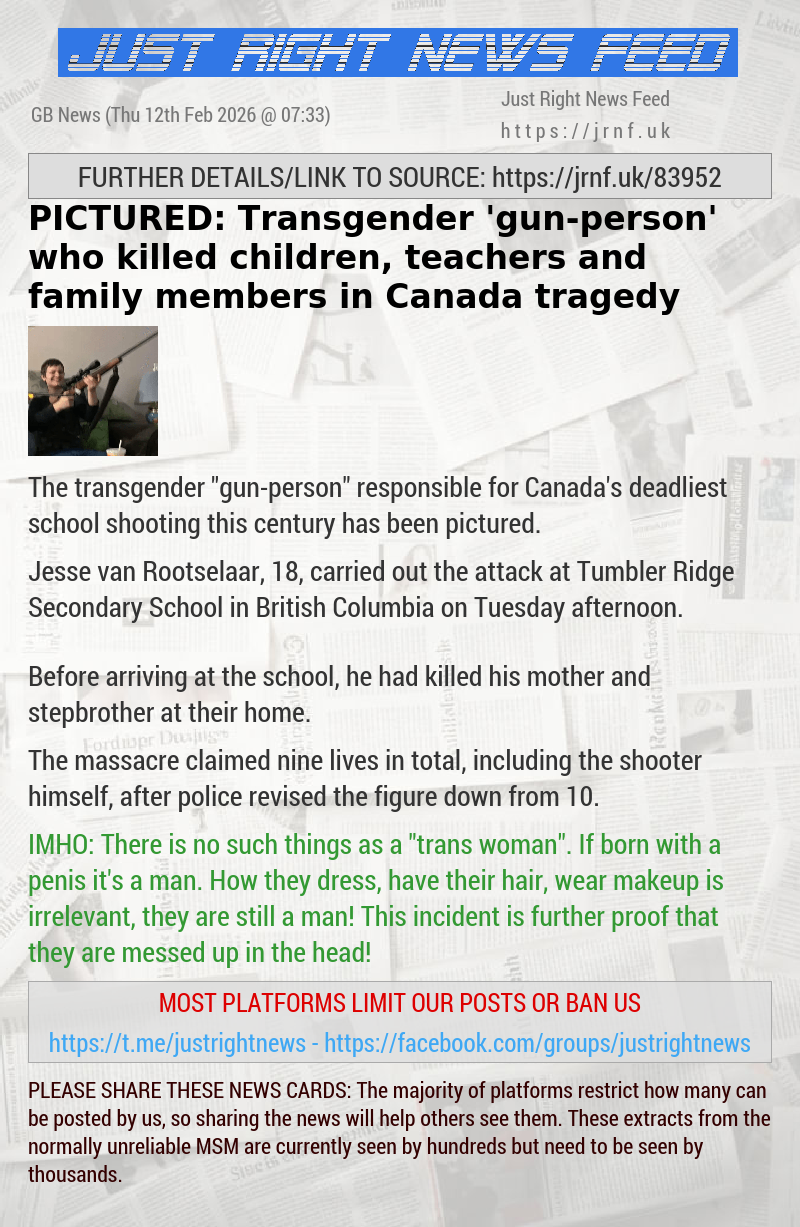 PICTURED: Transgender ’gun—person’ who killed children, teachers and family members in Canada tragedy