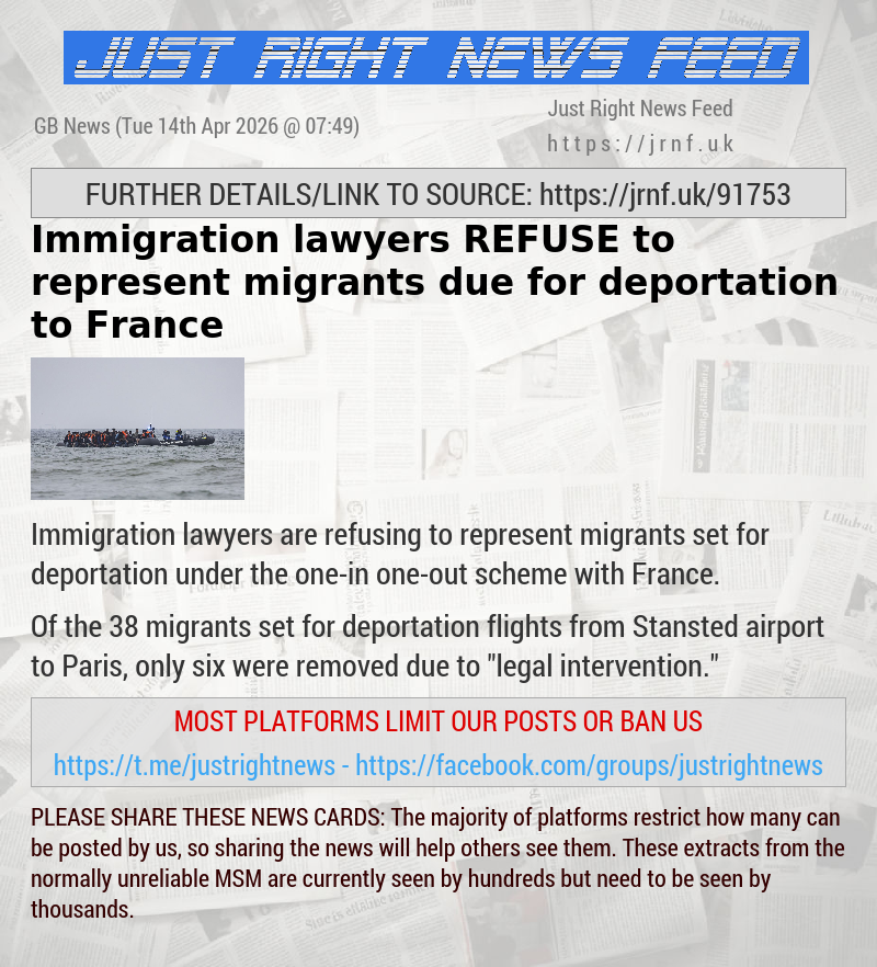 Immigration lawyers REFUSE to represent migrants due for deportation to France