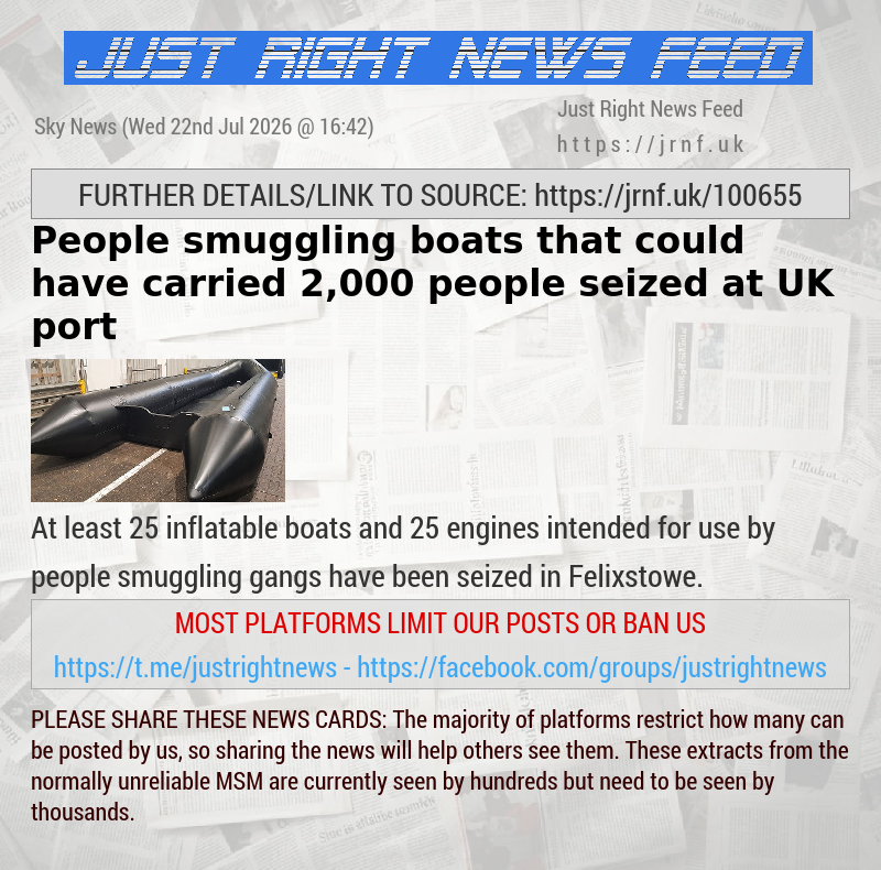 People—smuggling boats that could have carried 2,000 people seized at UK port