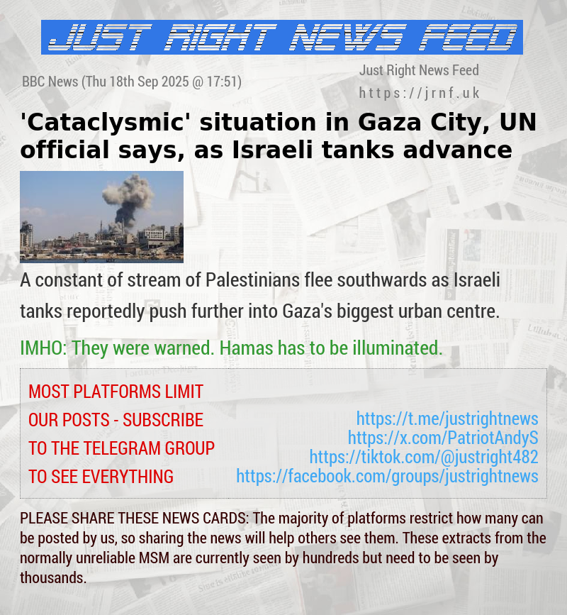 ’Cataclysmic’ situation in Gaza City, UN official says, as Israeli tanks advance