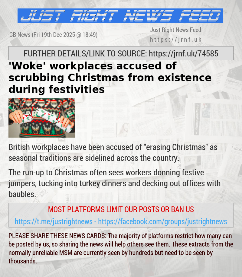 ’Woke’ workplaces accused of scrubbing Christmas from existence during festivities