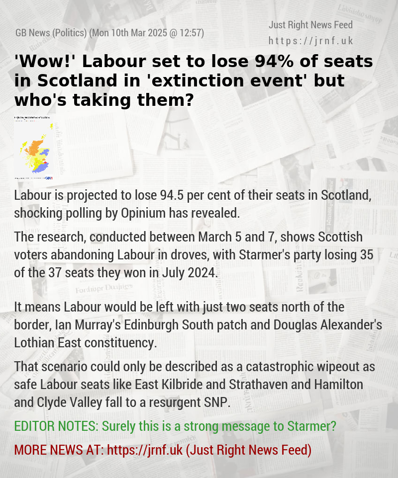 ’Wow!’ Labour set to lose 94% of seats in Scotland in ’extinction event’ — but who’s taking them?