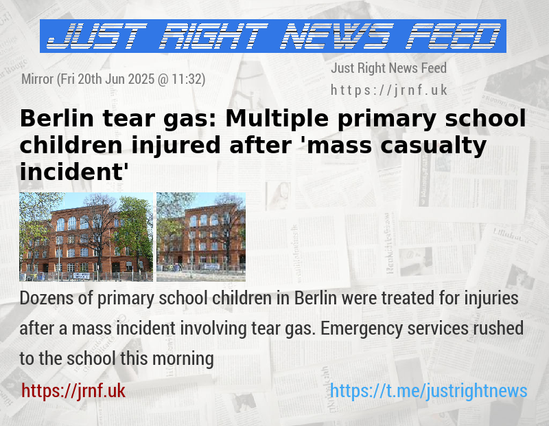 Berlin tear gas: Multiple primary school children injured after ’mass casualty incident’