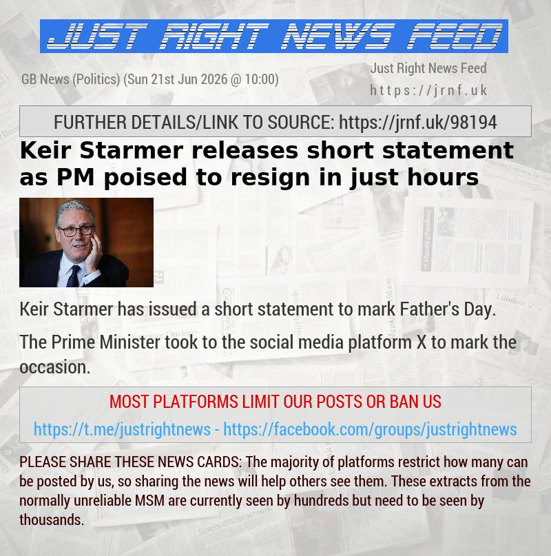 Keir Starmer releases short statement as PM poised to resign in just hours