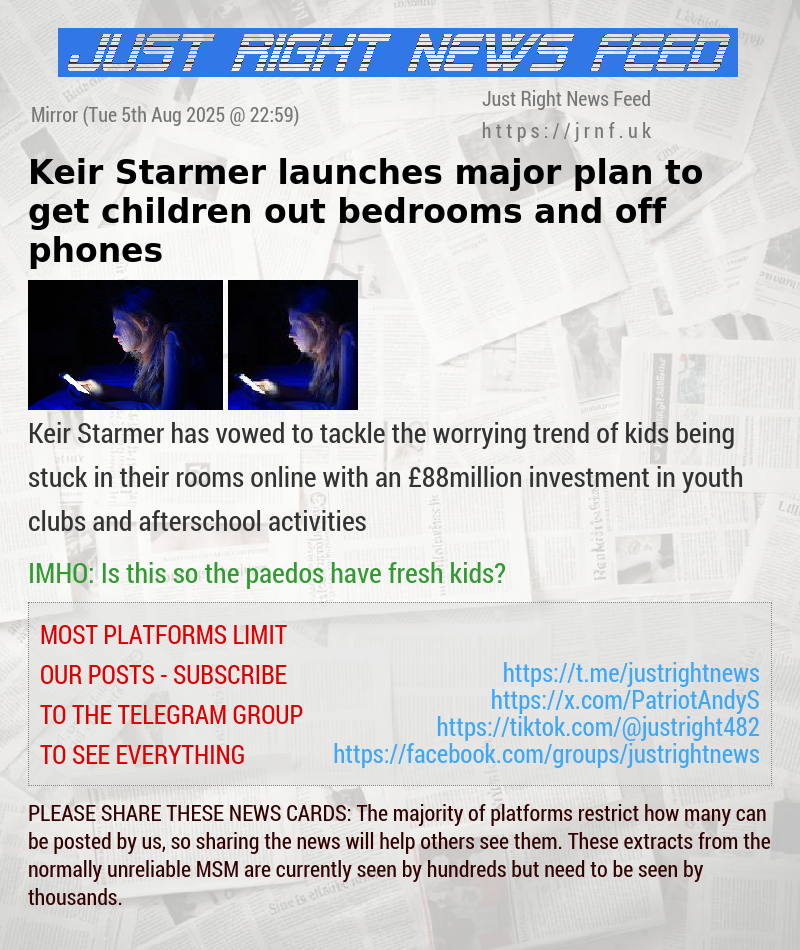 Keir Starmer launches major plan to get children out bedrooms and off phones