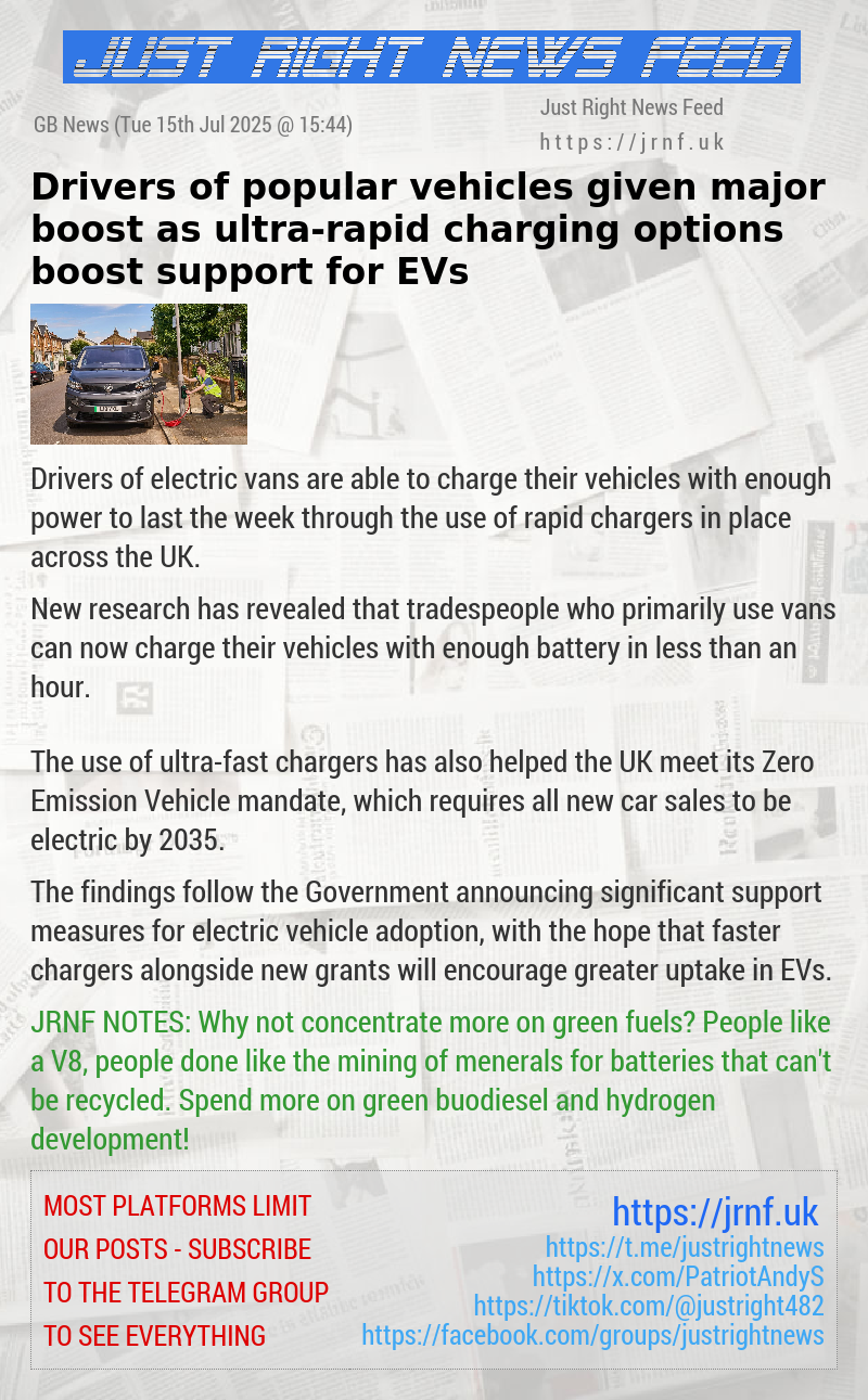 Drivers of popular vehicles given major boost as ultra—rapid charging options boost support for EVs