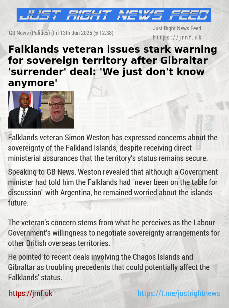 Falklands veteran issues stark warning for sovereign territory after Gibraltar ’surrender’ deal: ’We just don’t know anymore’