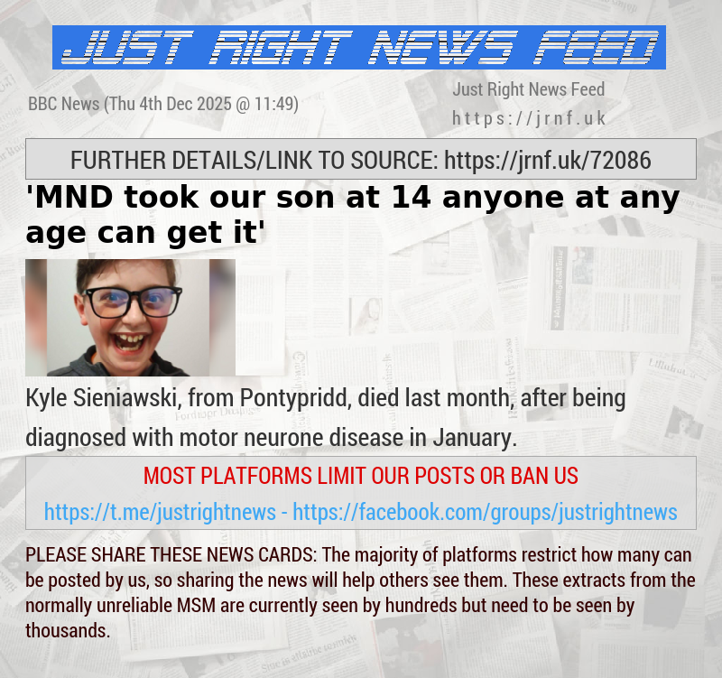 ’MND took our son at 14 — anyone at any age can get it’