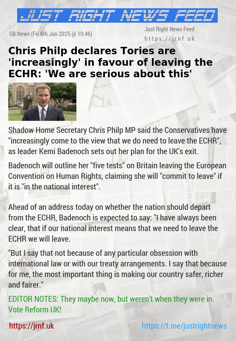 Chris Philp declares Tories are ’increasingly’ in favour of leaving the ECHR: ’We are serious about this’