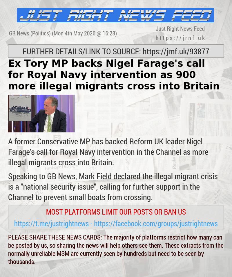 Ex—Tory MP backs Nigel Farage’s call for Royal Navy intervention as 900 more illegal migrants cross into Britain