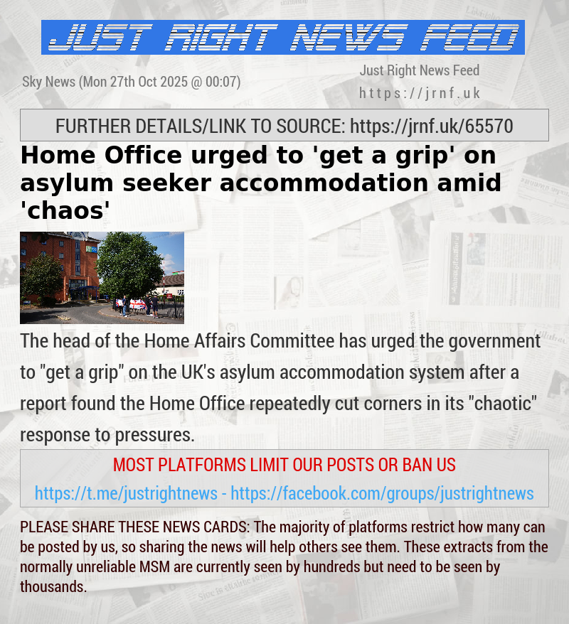 Home Office urged to ’get a grip’ on asylum seeker accommodation amid ’chaos’