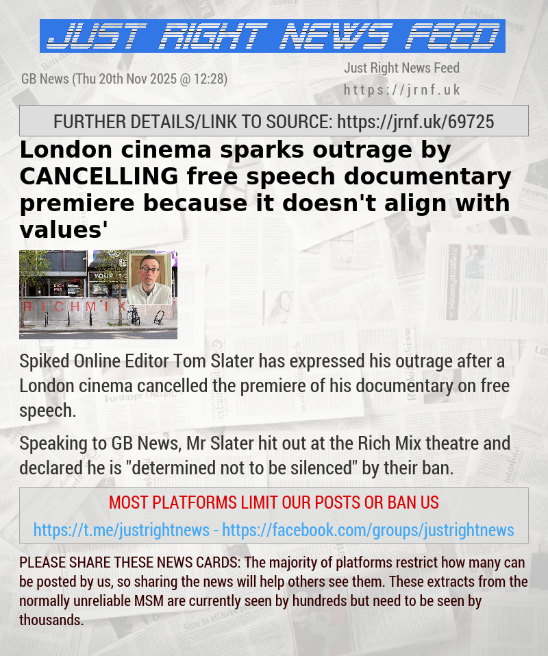 London cinema sparks outrage by CANCELLING free speech documentary premiere ‘because it doesn’t align with values’