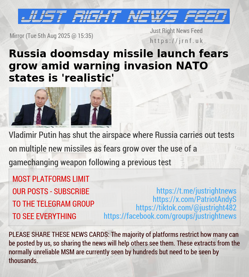 Russia doomsday missile launch fears grow amid warning invasion NATO states is ’realistic’