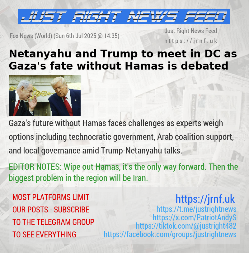 Netanyahu and Trump to meet in DC as Gaza’s fate without Hamas is debated