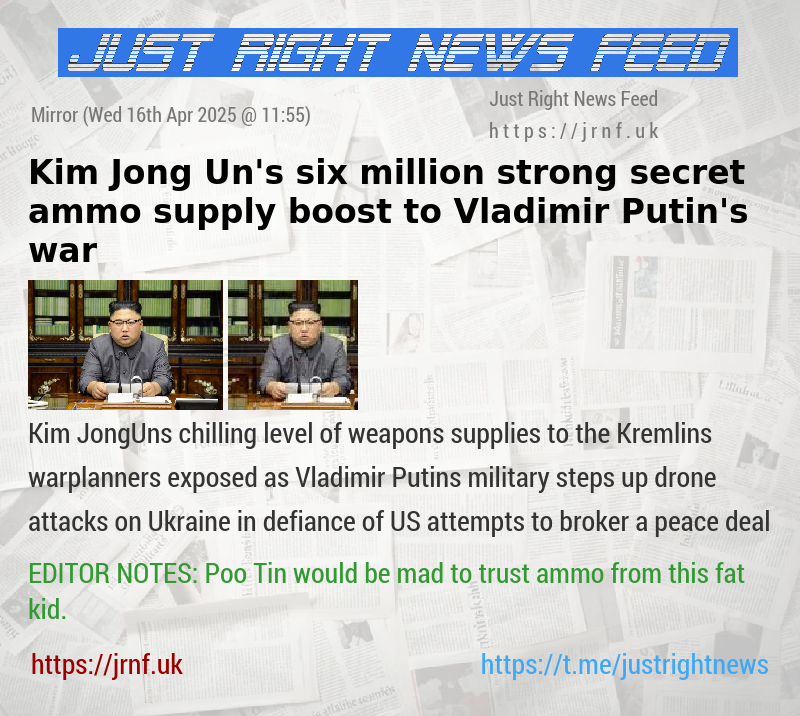 Kim Jong—Un’s six million strong secret ammo supply boost to Vladimir Putin’s war