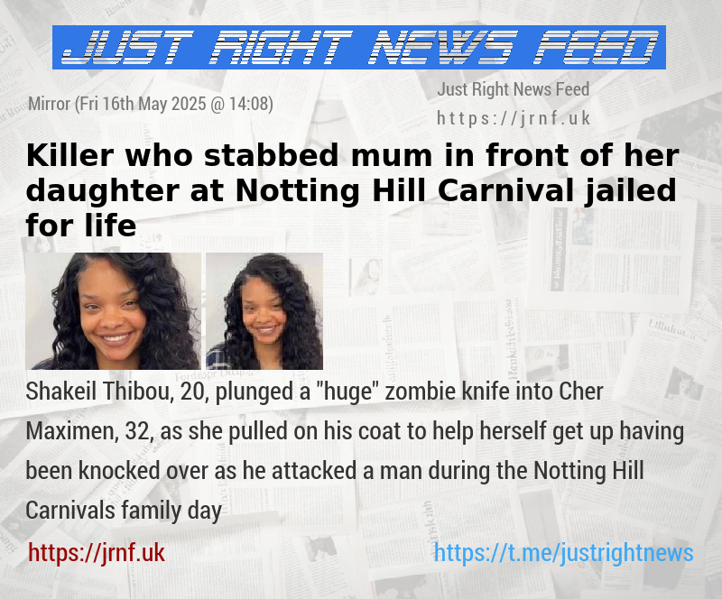 Killer who stabbed mum in front of her daughter at Notting Hill Carnival jailed for life